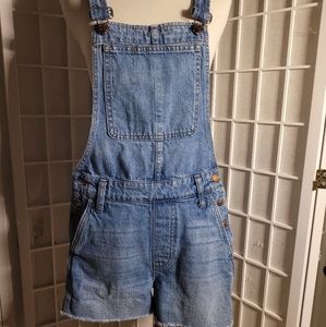 Madewell Womens denim short denim shortalls size x-small